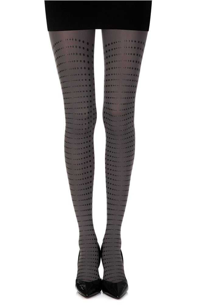 
                
                    Load image into Gallery viewer, Zohara &amp;quot;Matching Point&amp;quot; Grey Print Tights
                
            