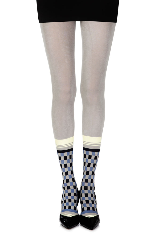 
                
                    Load image into Gallery viewer, Zohara &amp;quot;Happy Socks&amp;quot; Grey/Multi Print Tights
                
            