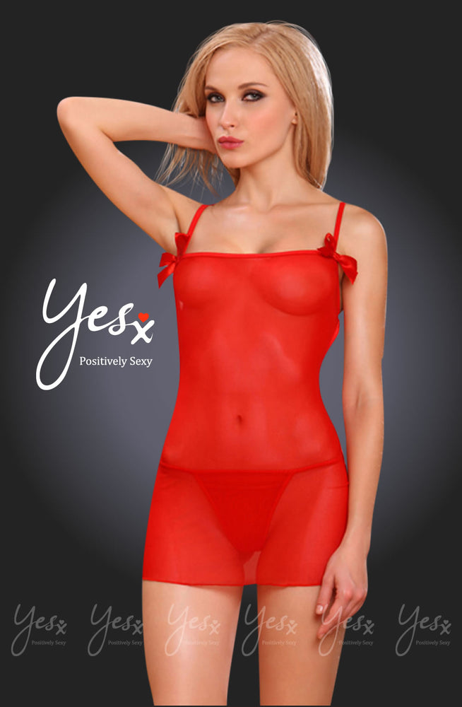 YesX YX697 Vestido Vermelho