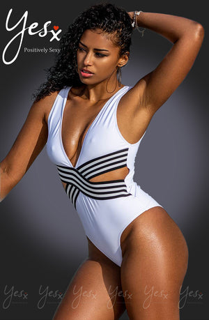 YesX YX962 One Piece Swimsuit White