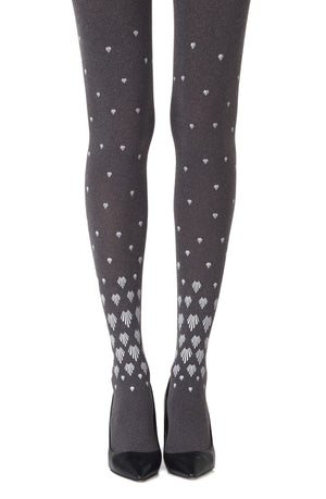 Zohara "Shell Out" Heather Grey Tights