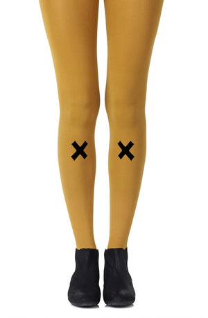 
                
                    Load image into Gallery viewer, Zohara &amp;quot;Kiss and Tell&amp;quot; Mustard Print Tights
                
            