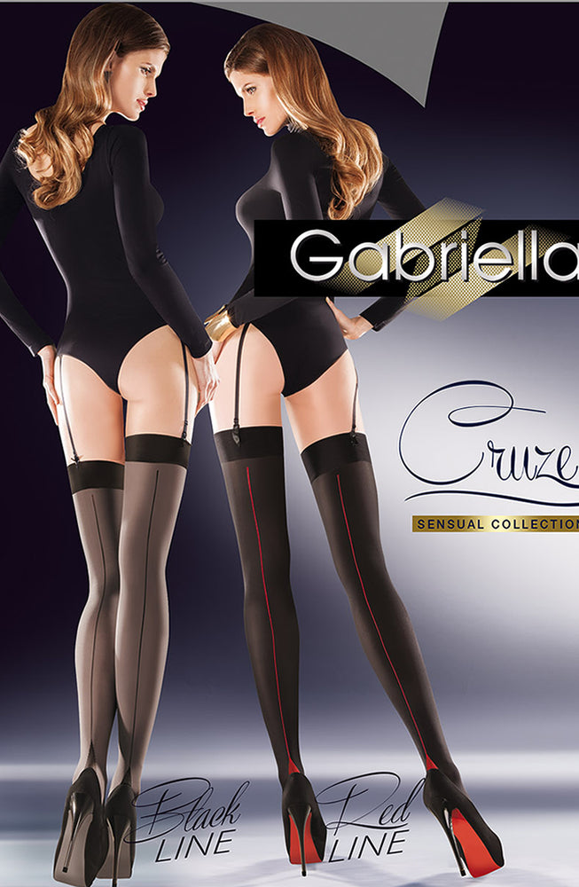 Gabriella Sensual Smokey Stockings with Black Line