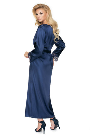 Irall Yoko Dressing Gown Navy Blue